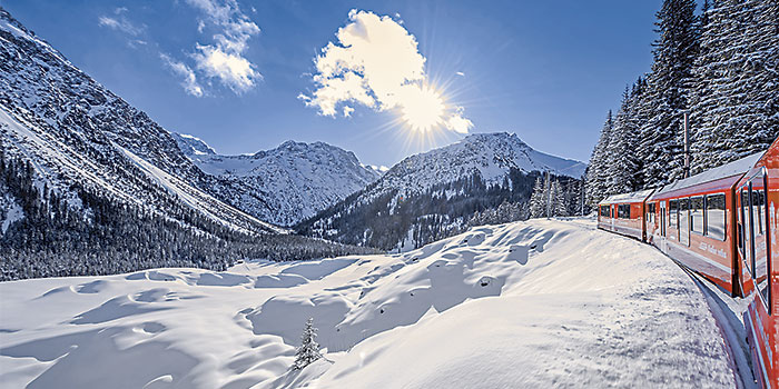 AUSTRIA - SNOWBOUND ON THE AROSA RAILWAY