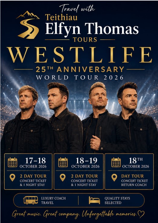Westlife 25th Anniversary World Tour - Saturday 17th - 18th October 2026